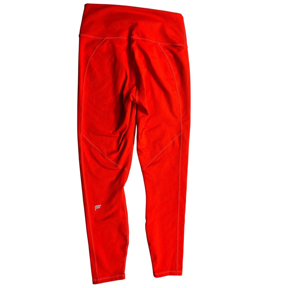 Fabletics XS PowerHold Leggings Bright Red Compression Activewear‎ Yoga Pants